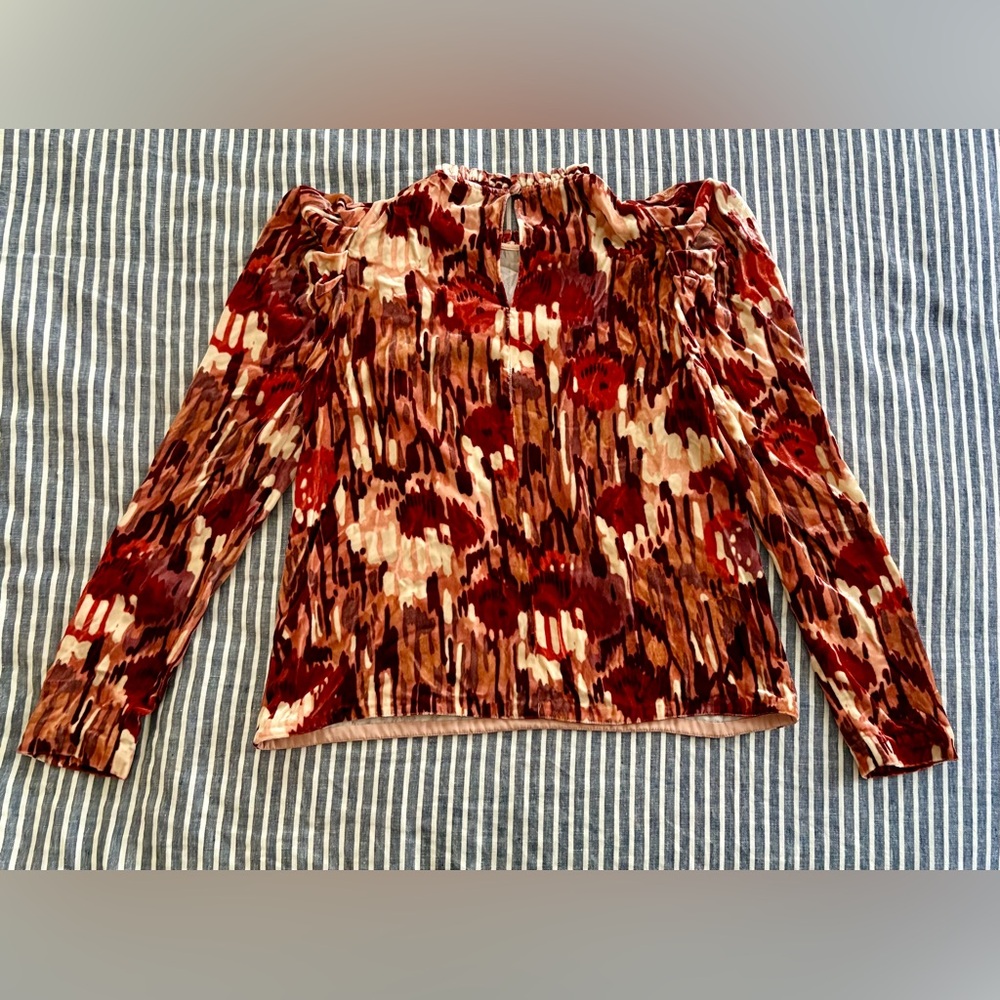 Ulla Johnson patterned velvet blouse